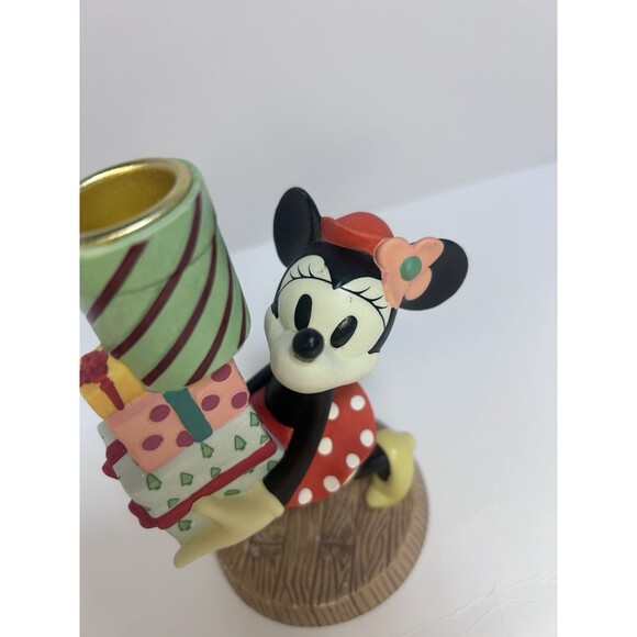 Vintage Minnie Mouse Candle Holder W/ Presents 1995 Figurine Disney Collectible - Picture 6 of 8